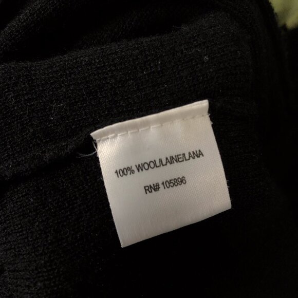 Worth New York Green Black Houndstooth Cardigan Wool Y2k Size Medium - Picture 3 of 7